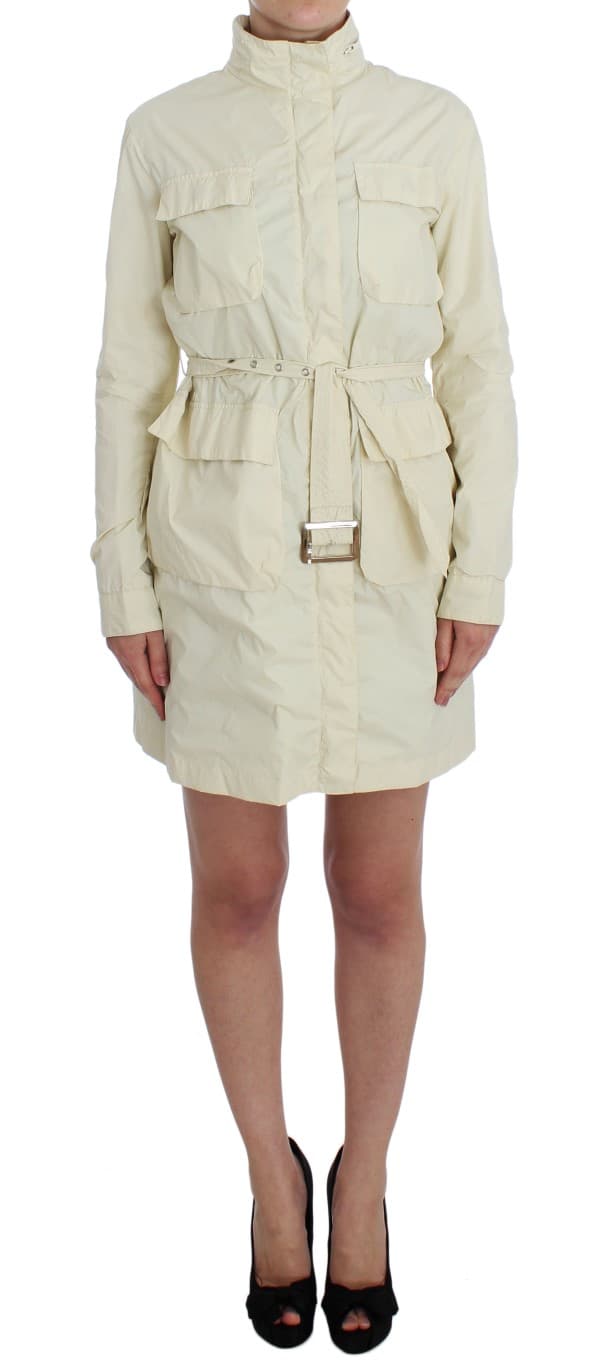 Beige Weather Proof Trench Jacket