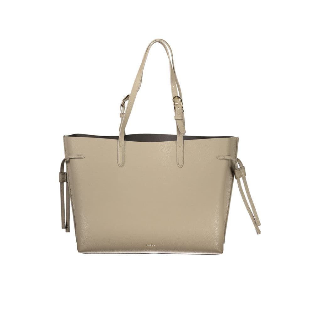 Beige Leather Handbag