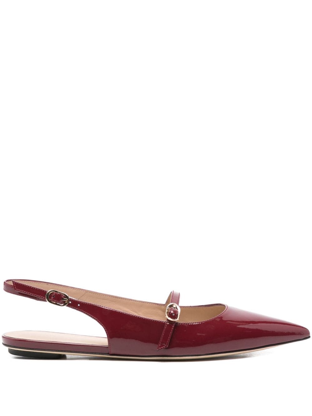 Burgundy Calfskin Ballerina Flat