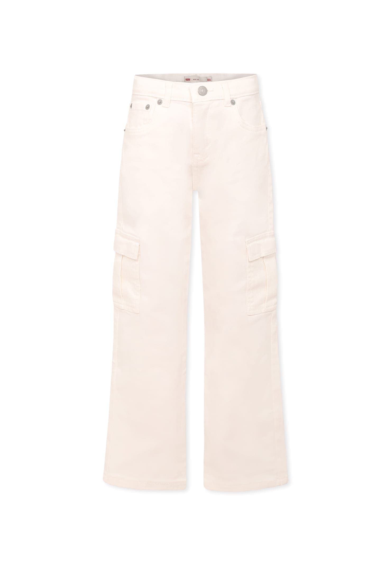 White Jeans For Girl With Logo