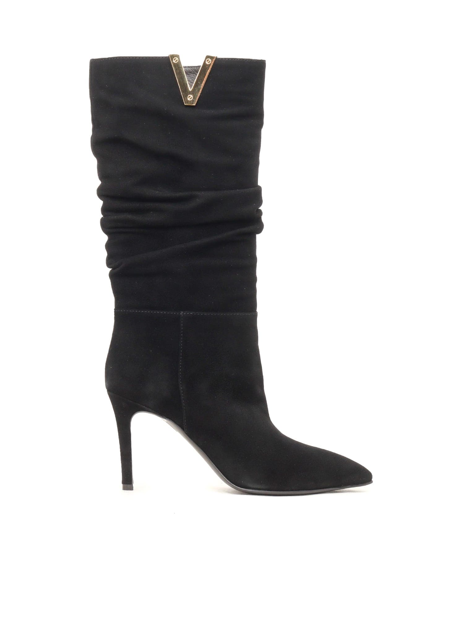 Golden V + Stiletto Heel Boots
