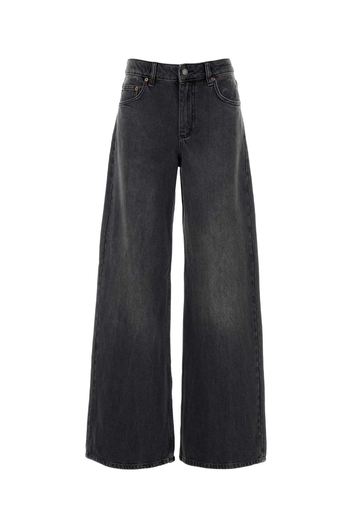 Black Denim Wide-leg Jeans