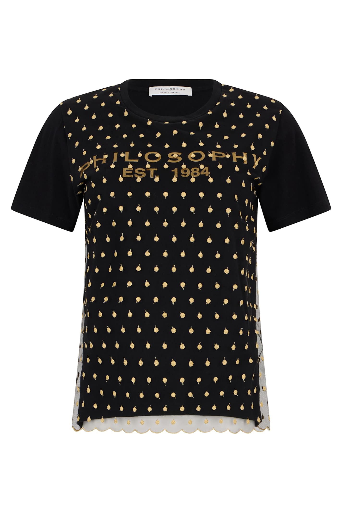 Black T-shirt With Modern Graphic Design