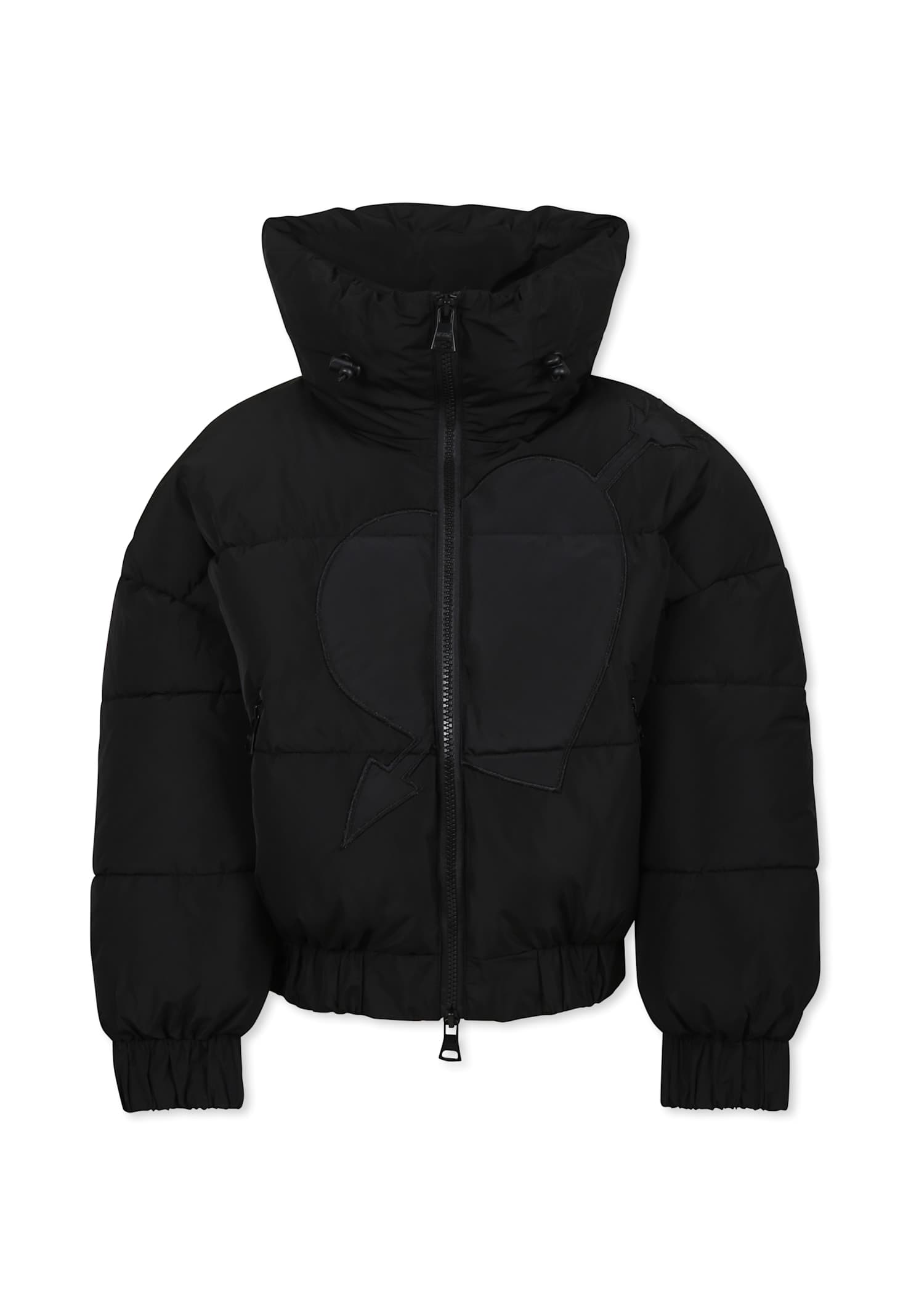 Crop Down Jacket With Logo