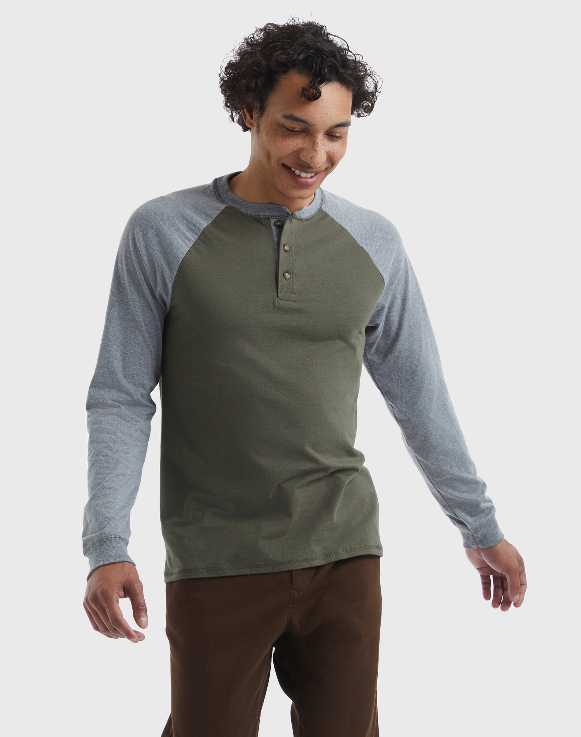 Long Sleeve Colorblock Henley