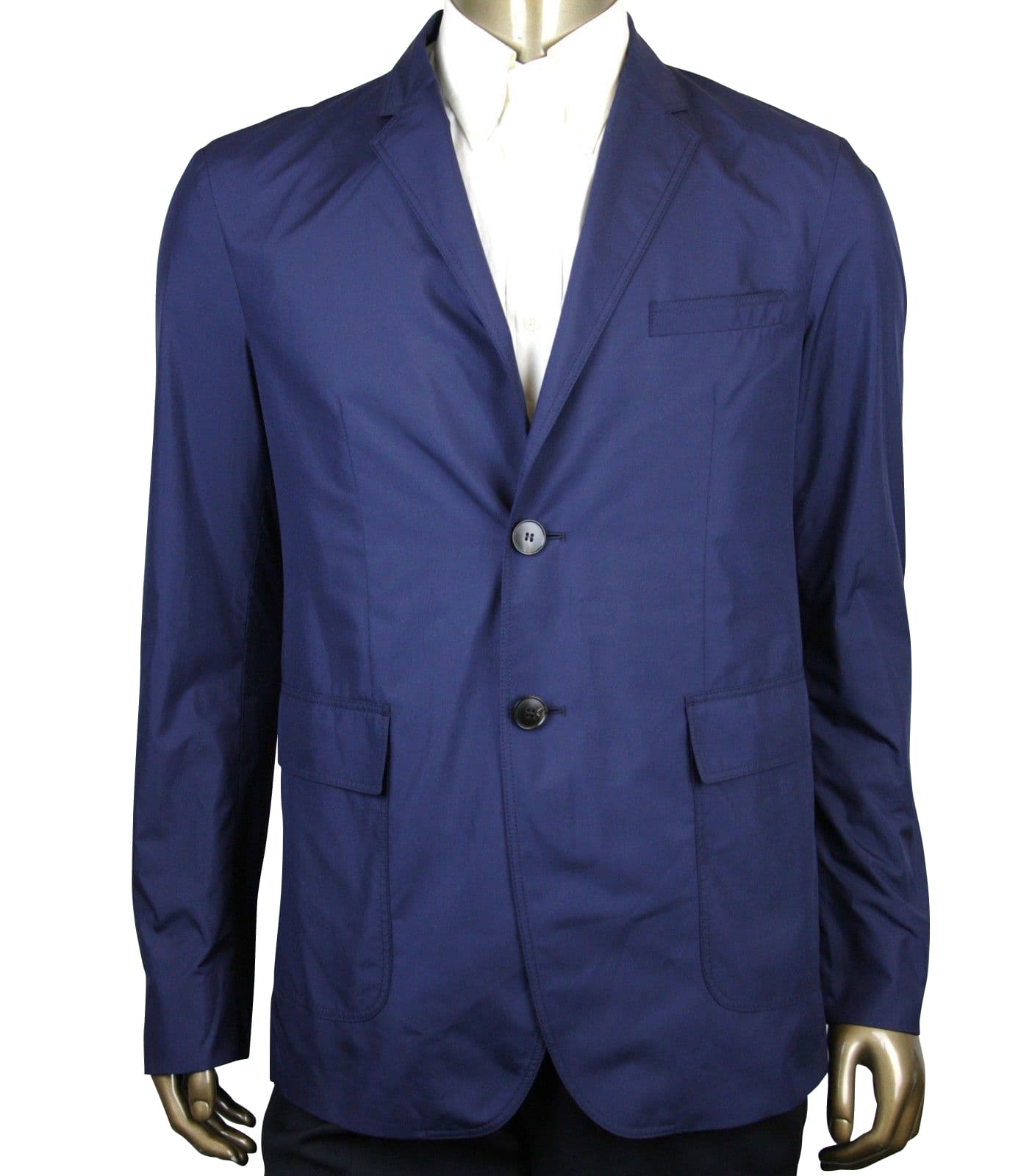 Light Weight Navy Blue Polyester Techno Jacket