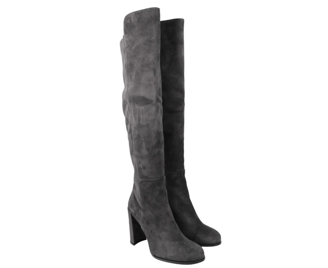 Alljill Anthracite Suede Over The Knee Boot