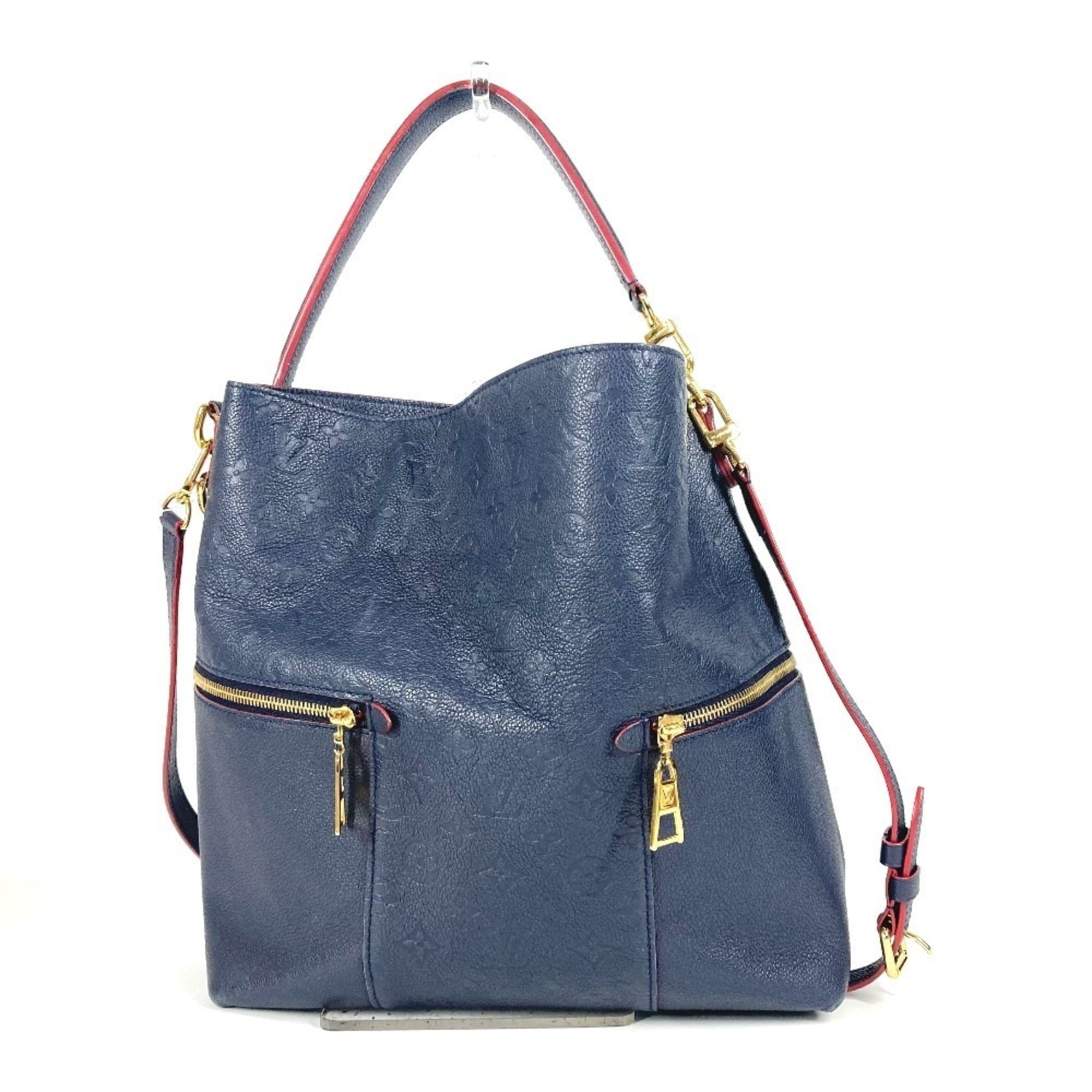 Navy Monogram Empreinte Shoulder Bag