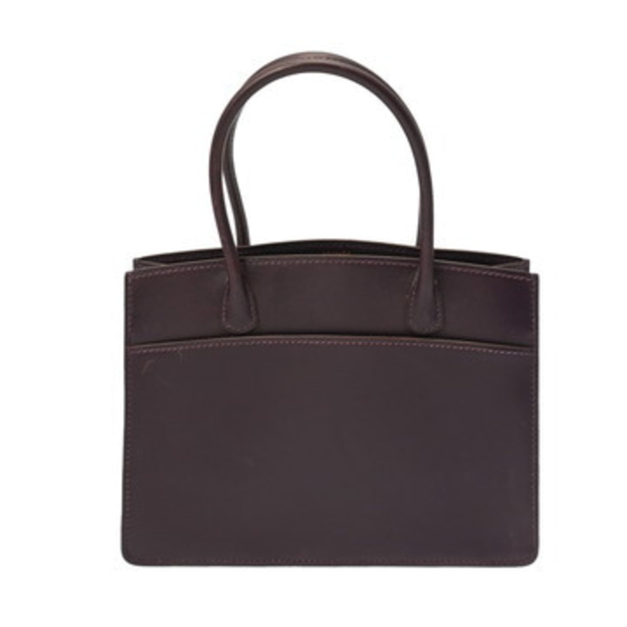 Raisin White Box Calf Leather Handbag