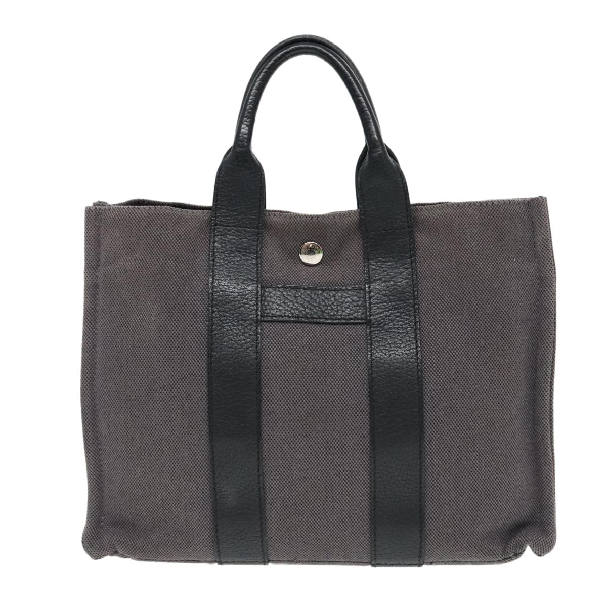 Sac Harnais Tote Toile And Leather Bag