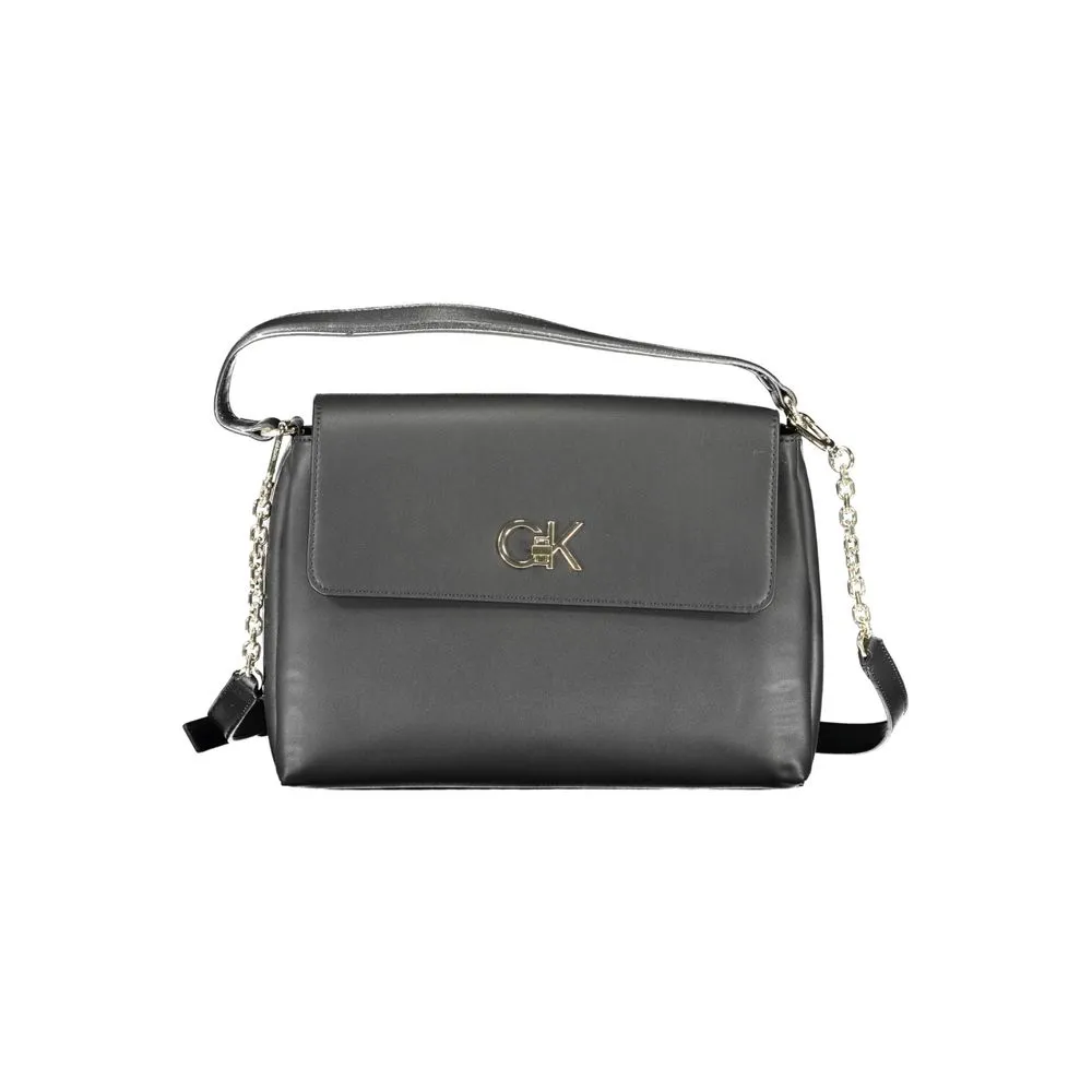 Black Polyester Handbag