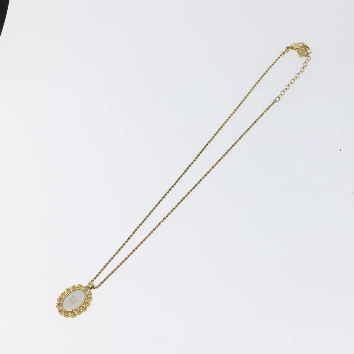 Logo Round Pendant Necklace