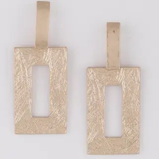 Modern Brushed Frame Earrings