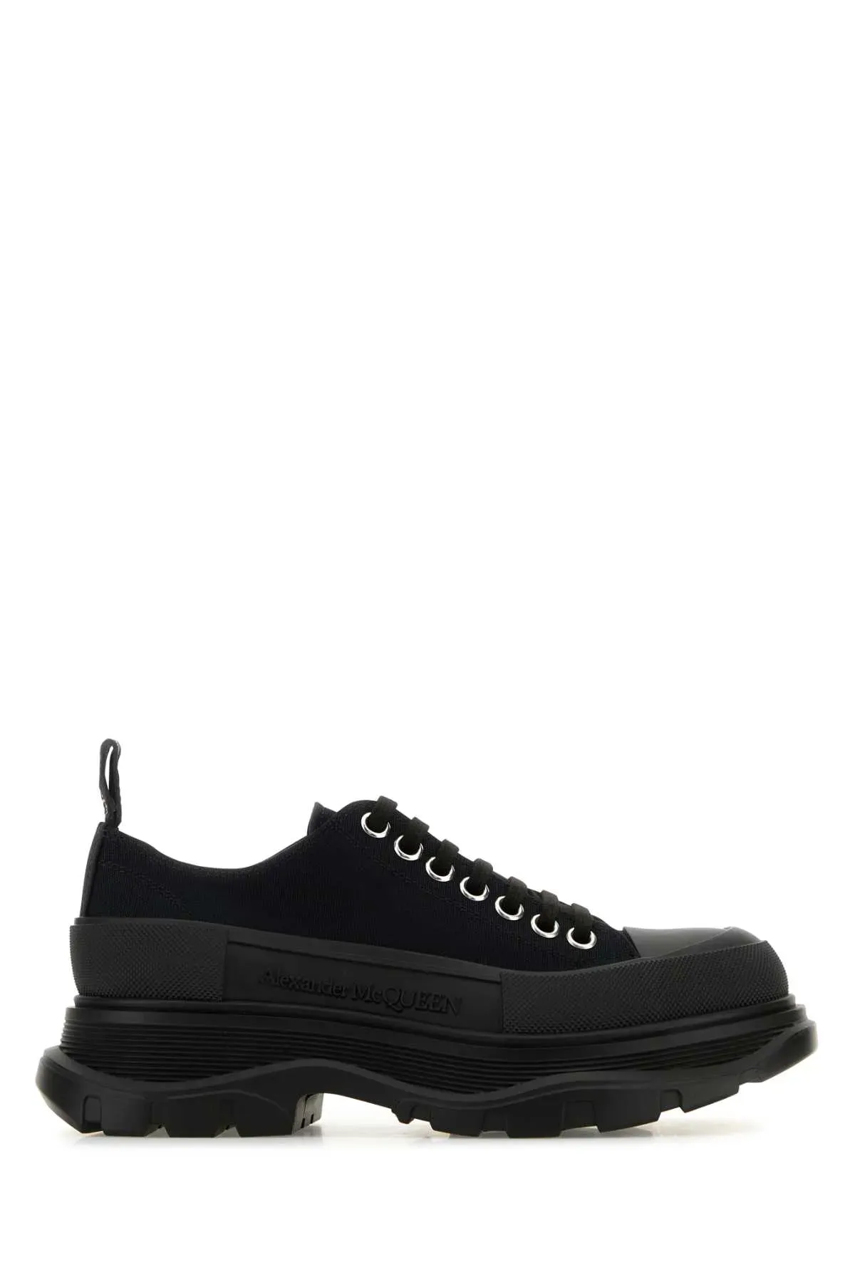 Black Canvas Tread Slick Sneakers