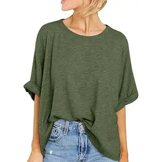 Summer Women's Plus Size Casual Short Sleeve Loose T-Shirt Top Female